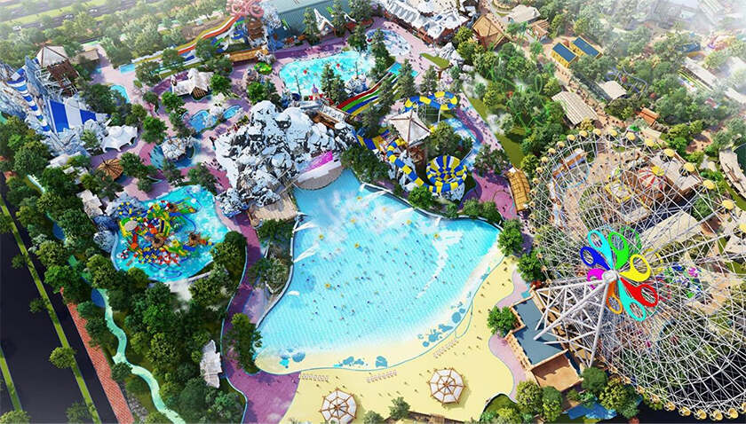 赣中首座综合性现代主题乐园！江西吉安欢乐世界水上游乐设备进入试滑验收阶段